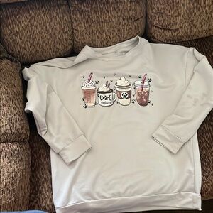 Cute Coffee Graphic Sweatshirt